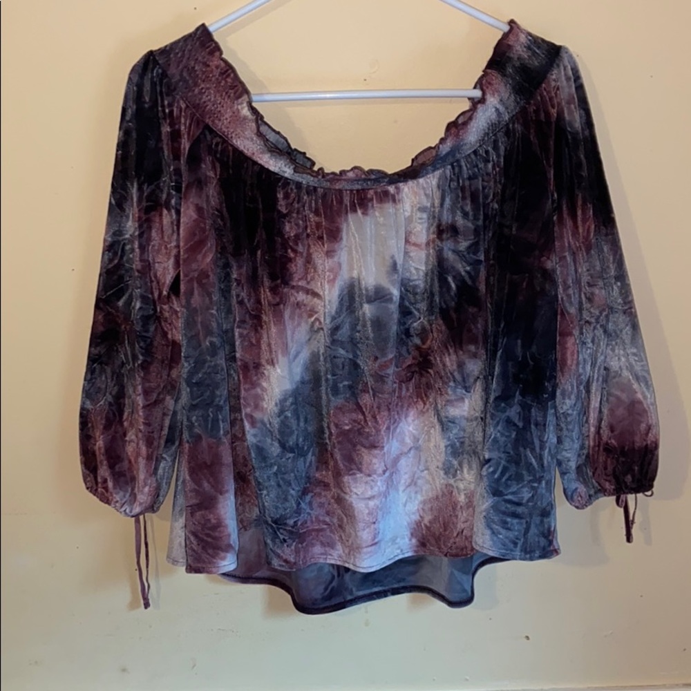 Lowest price American Eagle off shoulder velvet